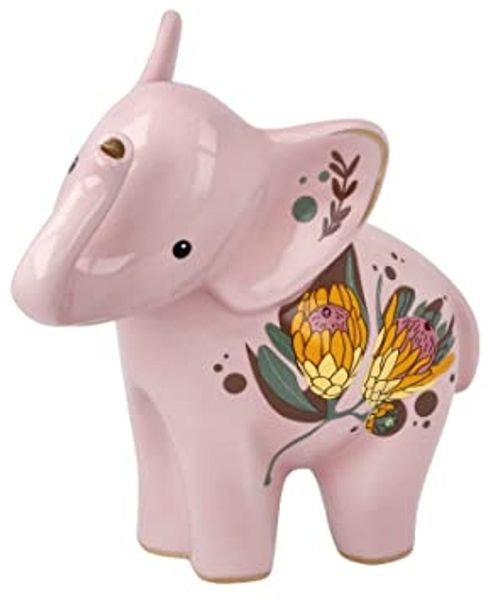 Goebel Figur Wanjala, Elephant, Elefantenfigur, Elefanten Figur, Dekofigur, Porzellan, Rose, 70001041