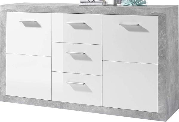 Sideboard Stone weiß grau beton 150cm