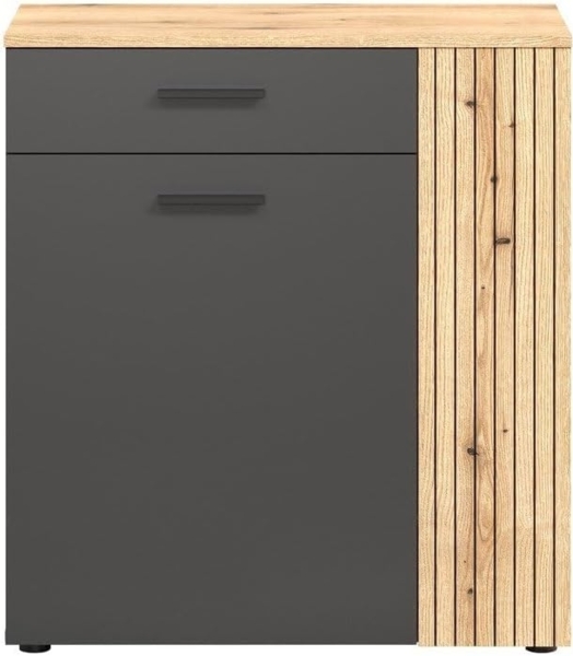 Schuhschrank Esteban in grau und Eiche Evoke 80 cm