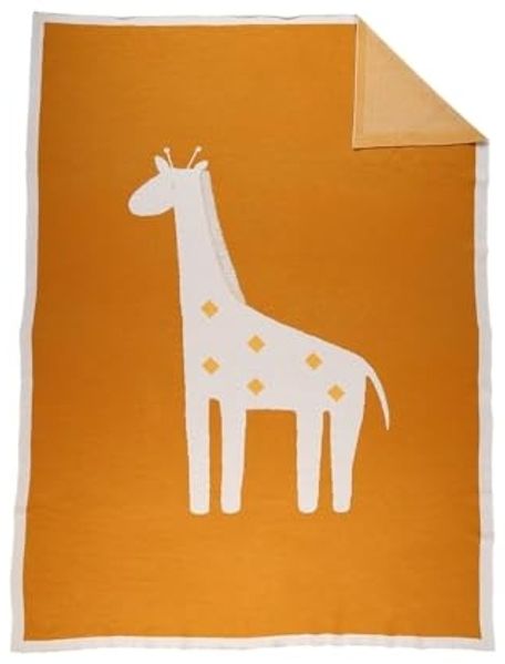 NOUKIE'S - Jacquard Decke Giraffe Tiga Ocker 100x140 cm