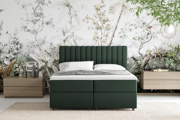 PANDA MÖBEL GmbH Boxbett Komfortables Boxbett EVEREST mit Bettkasten und Topper, 140x200, 160x200, 180x200, Boxbett mit Bettkasten und Topper Bild 5