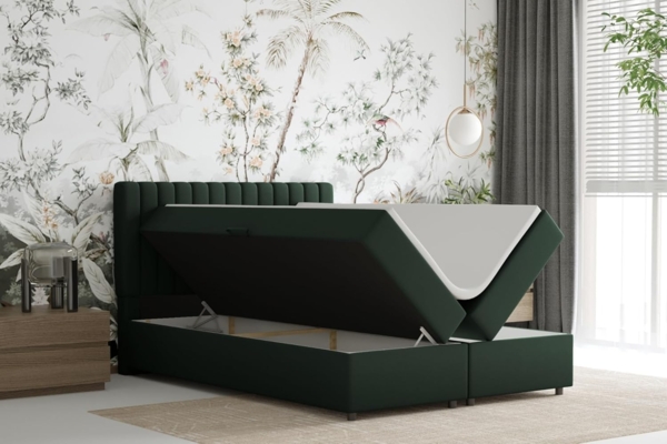 PANDA MÖBEL GmbH Boxbett Komfortables Boxbett EVEREST mit Bettkasten und Topper, 140x200, 160x200, 180x200, Boxbett mit Bettkasten und Topper Bild 4