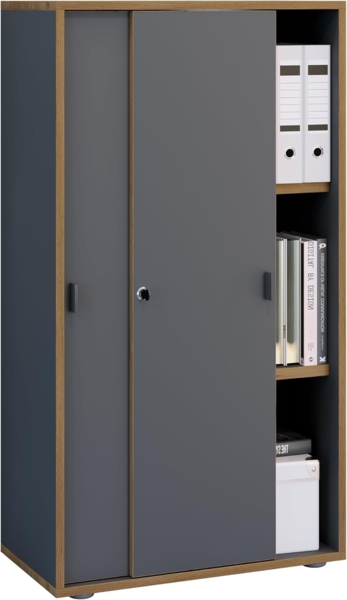VCM Büroschrank Salia 920737 Anthrazit H. 110 x B. 60 x T. 37 cm