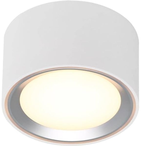 LED Aufbauleuchte weiß silber Nordlux Fallon 10cm 500lm Moodmaker