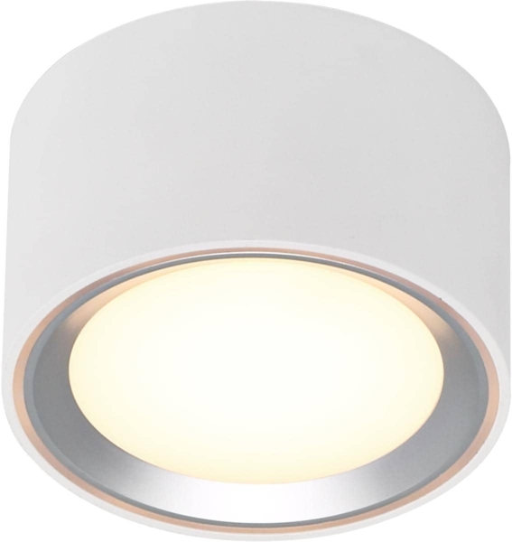 LED Aufbauleuchte weiß silber Nordlux Fallon 10cm 500lm Moodmaker