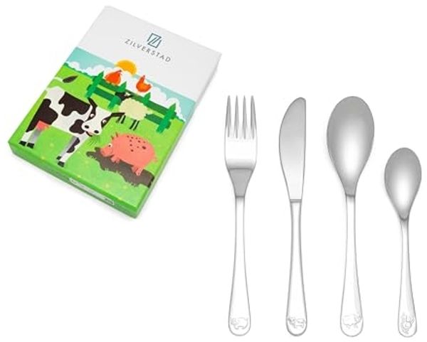 ZILVERSTAD Kinderbesteck Bauernhoftiere 4-teilig