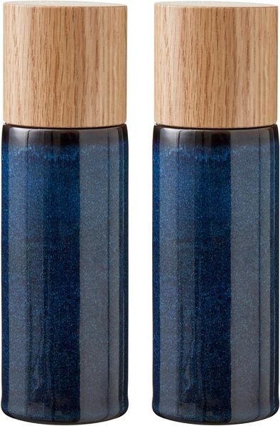 BITZ 821503 Salz- & Pfeffermühle Blau Holz Keramik 50 mm 50 mm 167 mm