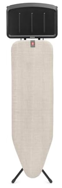 Brabantia Bügelbrett Bügeltisch B, 124 x 38 cm, Dst-Ablage Solide, Bügelfläche 124x38 cm, Fairtrade-zertifiziert