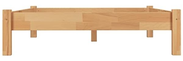 ERST-HOLZ Bett Extra Breites Einzelbett 120 x 200 Futon mit Rost, Buchefarblos lackiert Bild 7