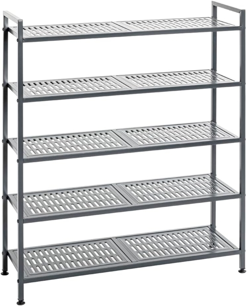 HAKU Möbel Schuhregal, anthrazit, Metall - Maße: B 73 x H 90 x T 25 cm, Style: Modern