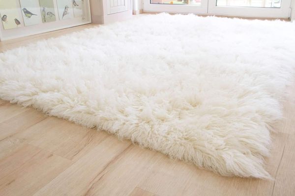 Flokati Teppich 1500, Farbe: Natur, Größe: Ø 195 cm rund