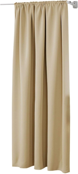 Woltu Gardine (1 St), blickdicht, Blickdicht mit Kräuselband für Schiene, 250 g/m²