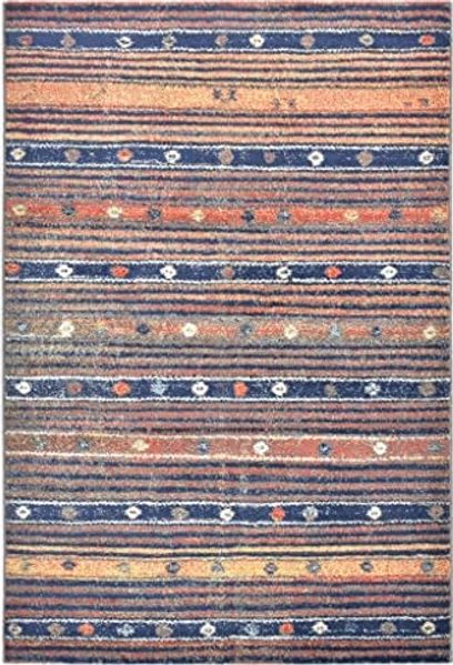 vidaXL Teppich Blau und Orange 160x230 cm PP