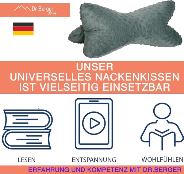 Dr. Berger Leseknochen Minky Jadegrün 40 x 18 cm Bild 4