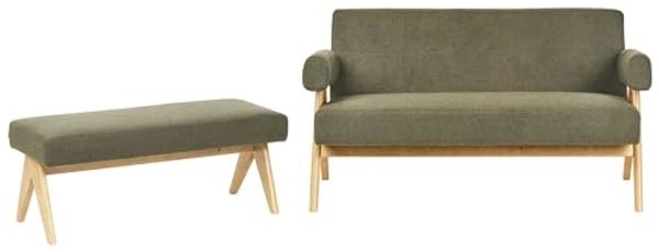 Sofa Set TAMRE Bouclé Grün Hellbraun