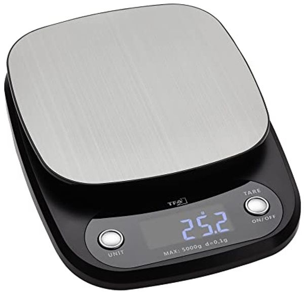 TFA-Dostmann Apple Pie Elektronische Küchenwaage 5 kg 0 1 g Anthrazit Kunststoff Edelstahl Edelstahl