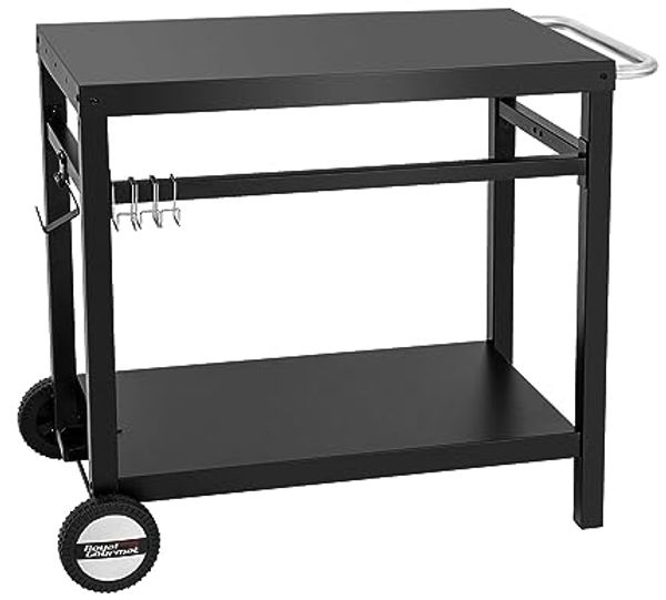 Royal Gourmet Grillwagen Grilltisch Outdoor Beistelltisch Garten Trolley Outdoorküche Multifunktioneller Arbeitstisch Werkbank für Outdoor BBQ Servierwagen Arbeitsplatte 85x50 cm