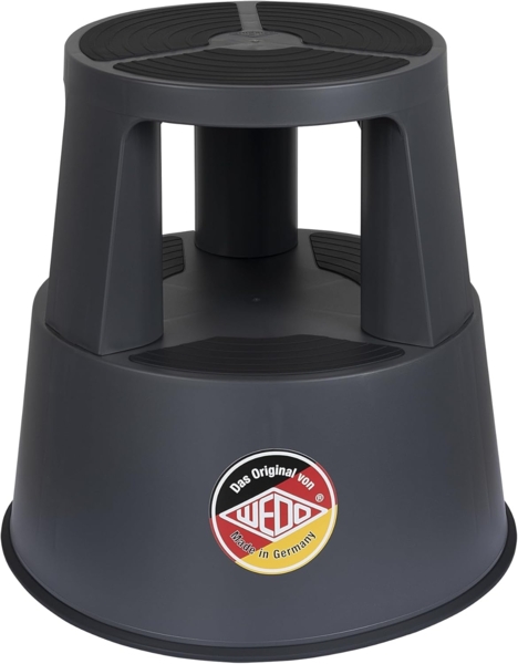 WEDO Rollhocker PP & TPE grau Höhe mit/ohne Belastung 420/428 mm Oberer-Ø 292 mm Unterer-Ø 424 mm