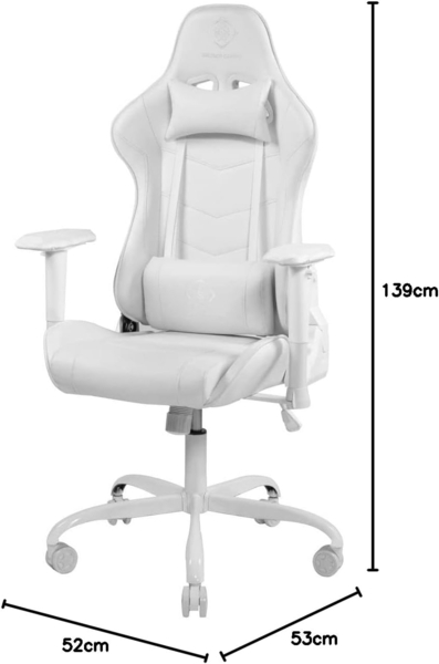 Deltaco Gamingstuhl 'Jumbo' Gamer Stuhl, Kunstleder weiß Bild 2
