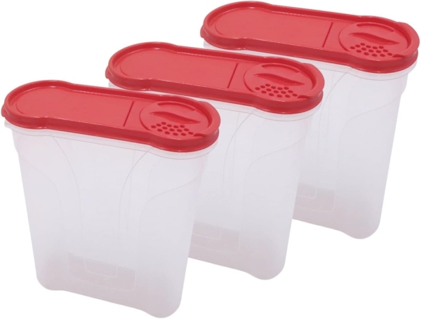 Rival Schüttdosen-Set 4 Liter rot Aufbewahrungsdosen Vorratsdose Streudosen