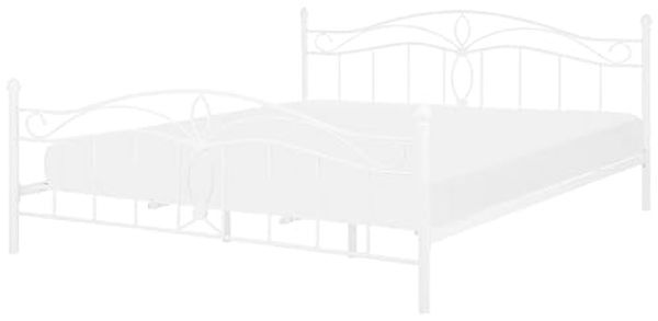 Metallbett weiß Lattenrost 180x200 cm ANTLIA