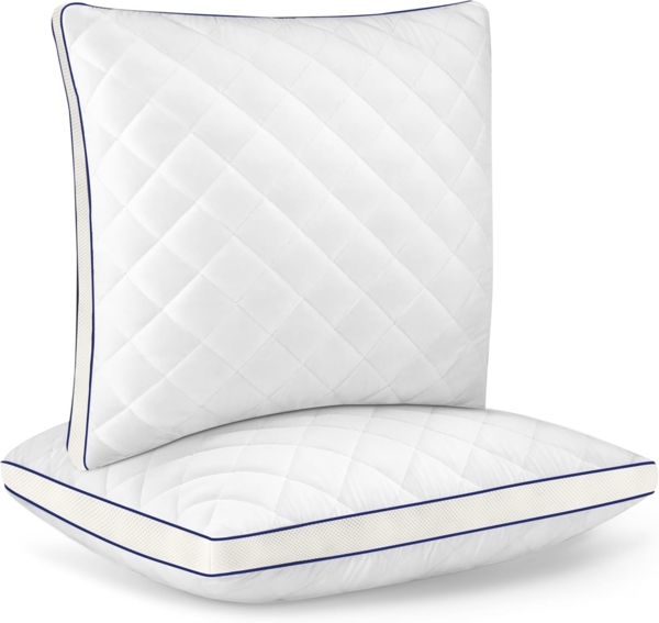 Gentle North Microfaserkissen Kopfkissen in Hotelqualität flauschige, gut gefüllte Schlafkissen, Füllung: Polyester, Rückenschläfer, Seitenschläfer, Bauchschläfer, Seitschläfer