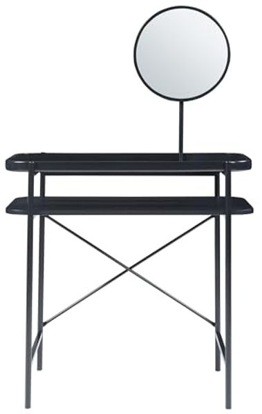 Schminktisch Hjelmeland mit Spiegel 129x80x44 cm Schwarz [en. casa] Bild 5