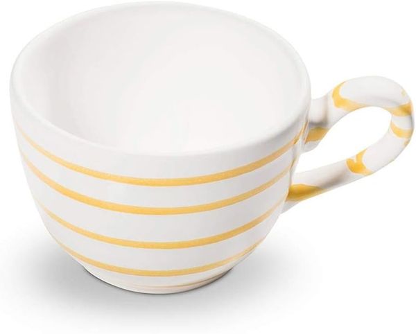 Gelbgeflammt, Kaffeetasse Cup (0,19L) - Gmundner Keramik Kaffeetasse - Mikrowelle geeignet, Spülmaschinenfest