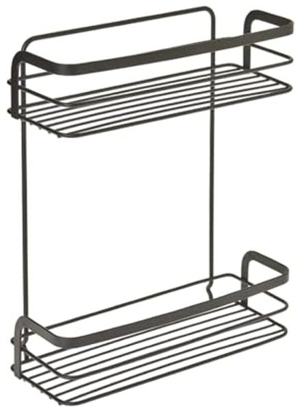 Metaltex Duschregal mit 2 Etagen Schwarz 443446