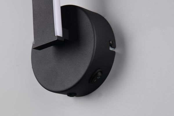 LED Wandleuchte GINKO für innen modern mit Schalter, Schwarz, Höhe 45cm Bild 4