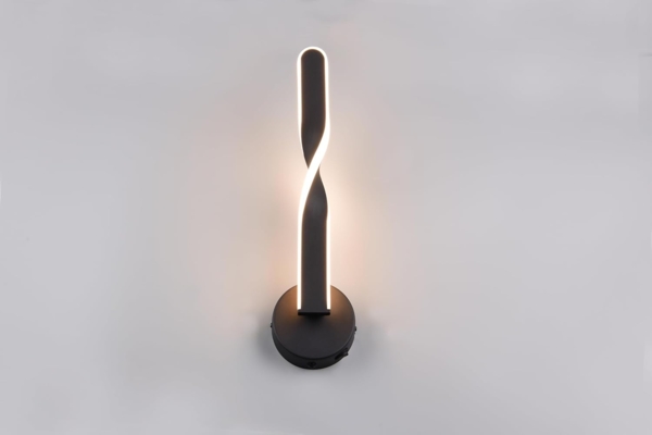 LED Wandleuchte GINKO für innen modern mit Schalter, Schwarz, Höhe 45cm Bild 5