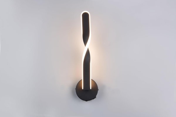 LED Wandleuchte GINKO für innen modern mit Schalter, Schwarz, Höhe 45cm Bild 3
