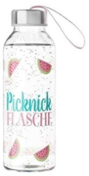 Auswahl La Vida Trinkflasche 400ml Wasserflasche Glasflasche Picknick Flasche