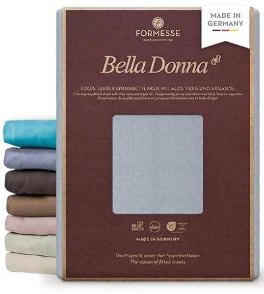 Formesse Bella-Donna Jersey Spannbettlaken|120x200 - 130x220 cm| hellgrau