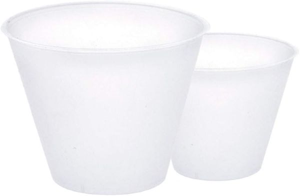 Decora 5 Stück Flared Kunststoff Eierbecher, 250 g, weiß, 5-teilig