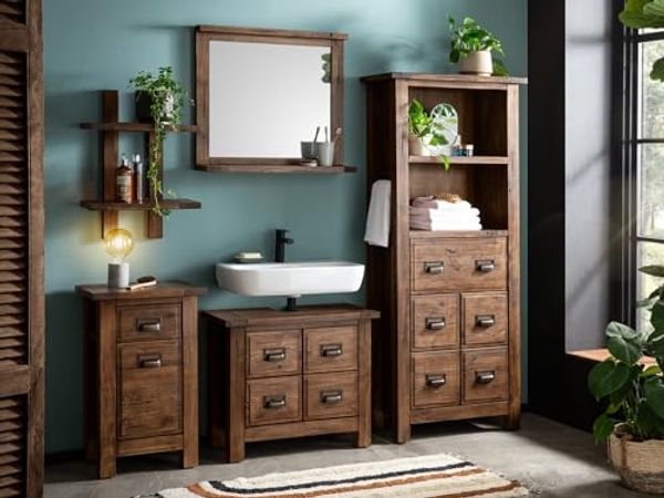 Badset Cancun aus Massivholz Pinie | 5-teiliges Set für Badezimmer - massivum