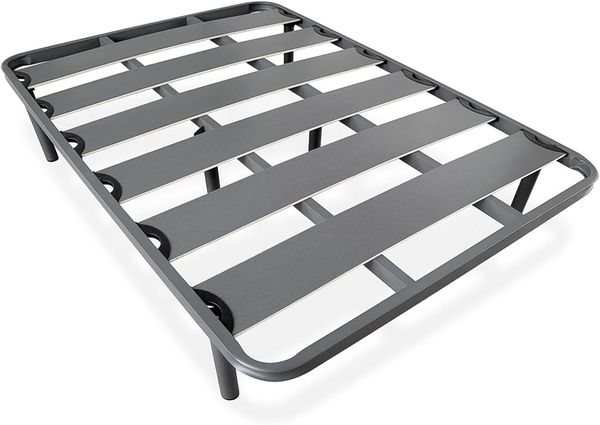 Homey Verstärkter Lattenrost mit Breiten Lamellen, geräuschhemmend, Struktur 40x30 mm mit Schraubfüßen, stark und robust, 135x200 cm