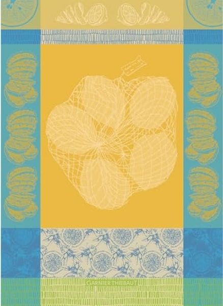 Garnier-Thiebaut Geschirrtuch Filet De Citrons Soleil 56x77 Cm 100% Gekämmte Baumwolle