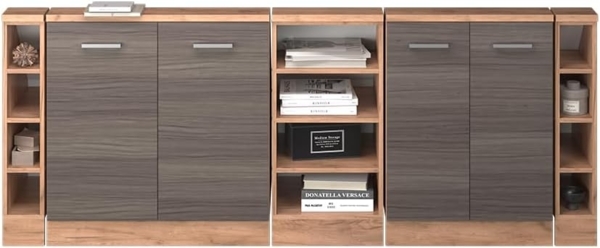 Küchenschrank für Dachschrägen R-Line Edelgrau 215 cm 5er Set Vicco Bild 6