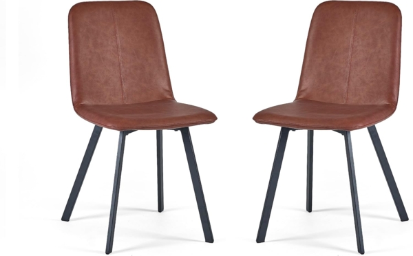 Julian Bowen 2er-Set Goya-Stühle, Braun Bild 1