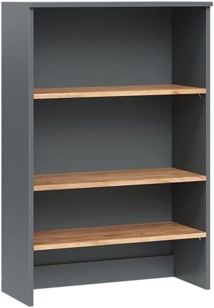 Badschrank Viktor Anthrazit/Goldkraft Eiche 68 x 100.4 cm mit offenen Regalen Vicco