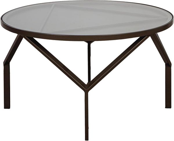 GILDE Beistelltisch Triade aus Metall - rund - anthrazitfarben - metallische Optik - Ø 69 cm x Höhe 39 cm