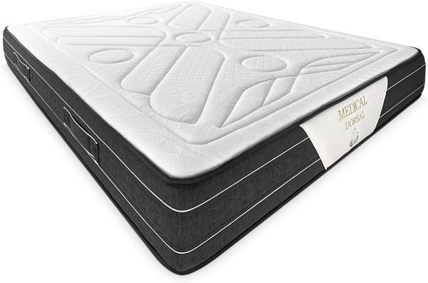 Somnia Descanso Viskoelastische Matratze Medical Premium 135x190 cm, ergonomisch und bequem, Dicke 30 cm, viskoelastische Federn, milbendicht, antibakteriell und hypoallergen