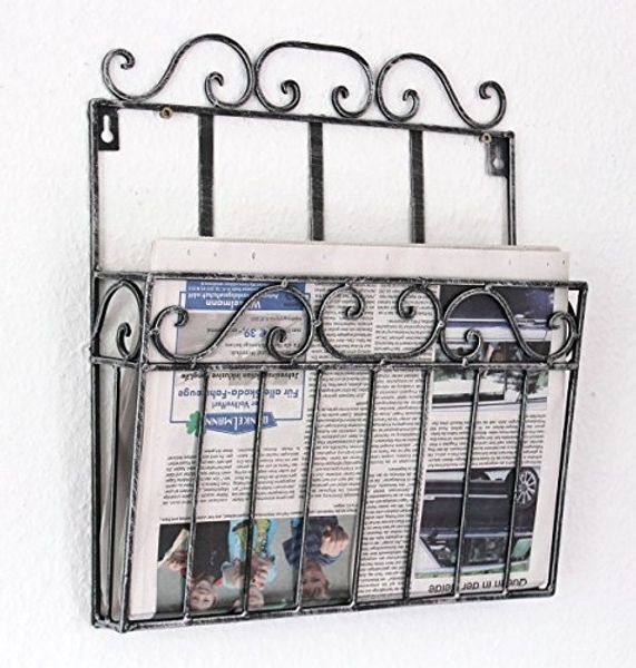 Wandregal Zeitungsständer 09913 Magazinhalter 38cm Küchenregal Zeitungshalter