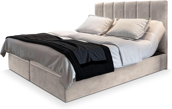 Masseno Boxbett BARINO 140x200 cm mit Bonell Matratze und Topper