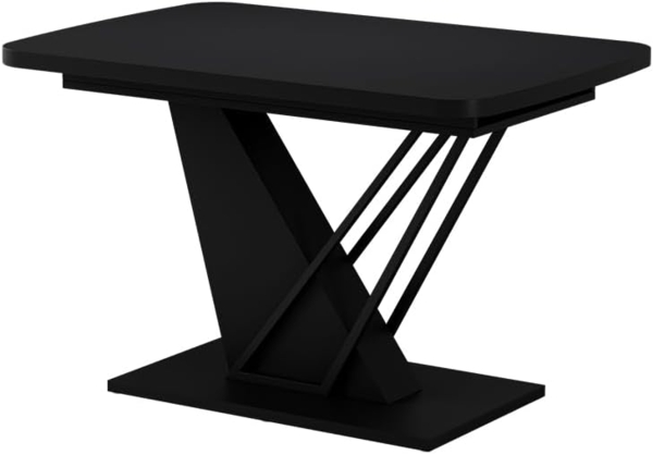 Esstisch Fenaro Schwarz 120 x 80 cm ausziehbar Vicco