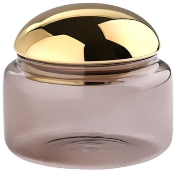 Giftcompany Vorratsdose Voile Glasdose S grau/gold 8,5cm, Glas