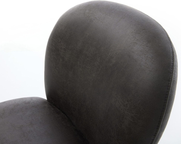 Esszimmerstuhl Nube-Flex Mikrofaser Anthrazit Vintage 4-Fuß konisch Schwarz Taschenfederkern Bild 5