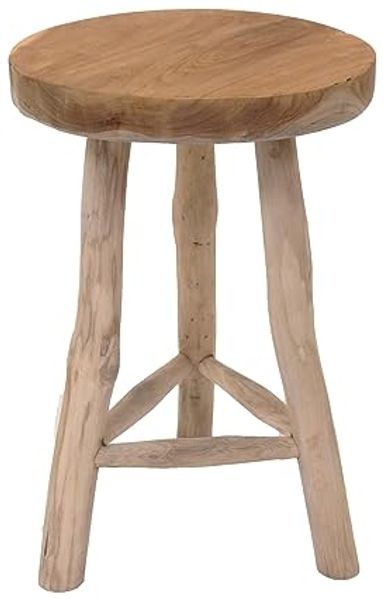 Spetebo Blumenhocker Teak Blumenhocker mit 3 Beinen - Ø 30 cm (Packung, 1 St, 3-Fuß), Massiver Holz Pflanzenständer