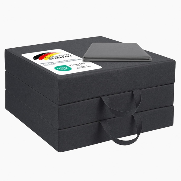 Klappmatratze 90x200x15 cm mit Tasche Grau